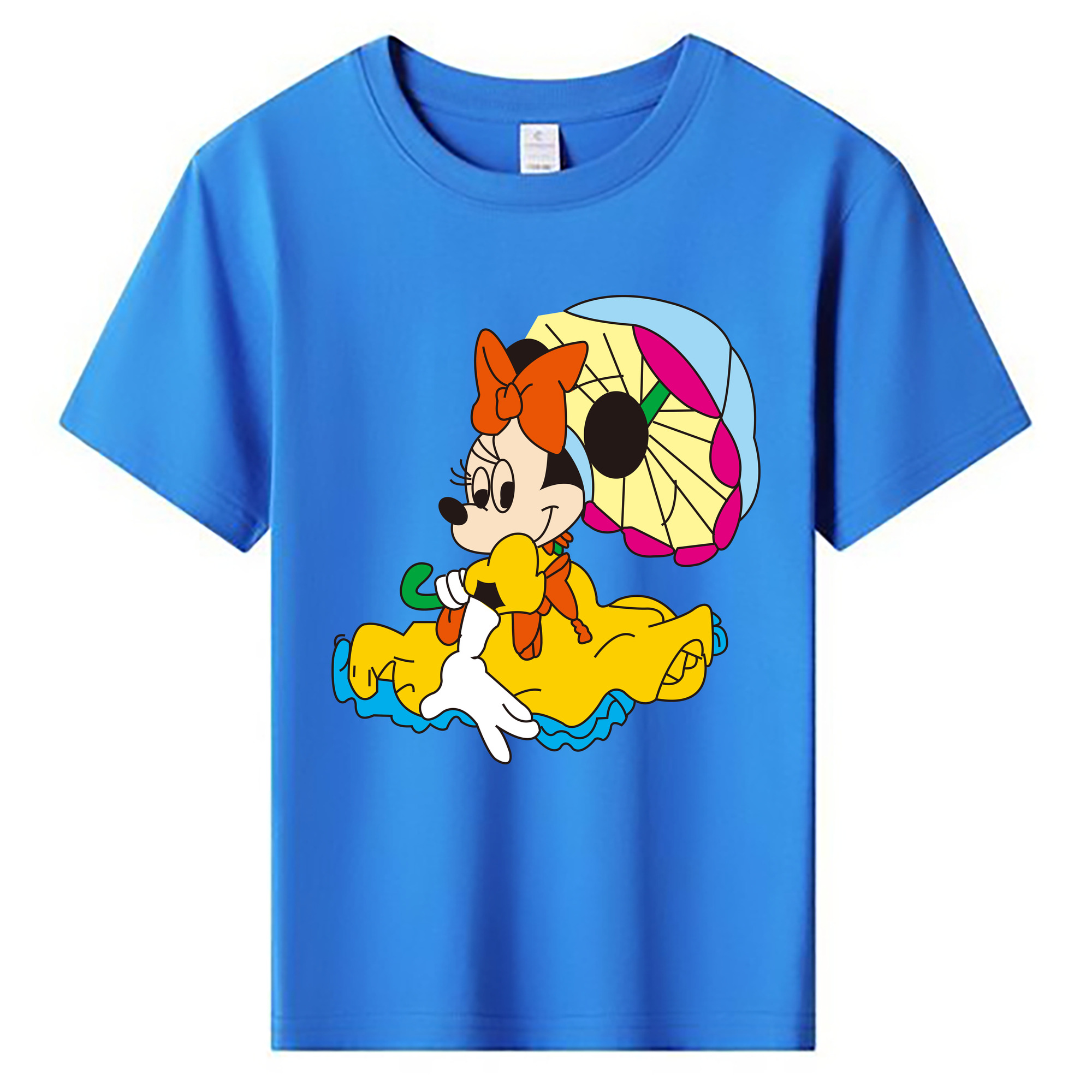 ミッキーマウス Mickey Mouse 綿100％キッズTシャツ（フロントプリント）